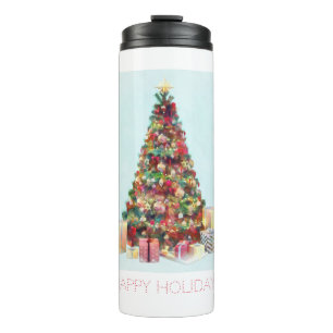 Happy Holidays. Christmas Tree Thermal Tumbler