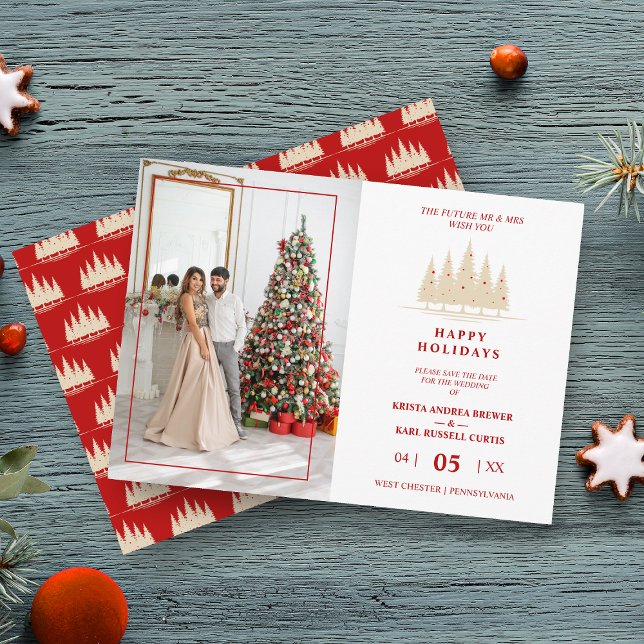 Happy Holidays Christmas Trees Photo Wedding  (Creator Uploaded)
