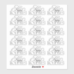 Happy Holidays Christmas Vinyl Stickers