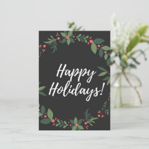 Happy Holidays Christmas Wreath Menu