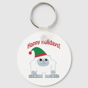 Happy Holidays! Christmas Yeti Key Ring