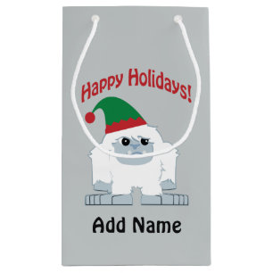 Happy Holidays! Christmas Yeti Small Gift Bag