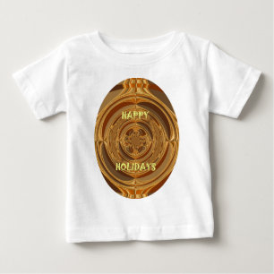 Happy Holidays Circle Art Print/Design Baby T-Shirt
