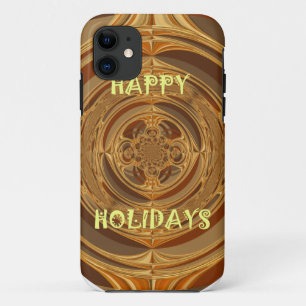Happy Holidays Circle Art Print/Design iPhone 11 Case