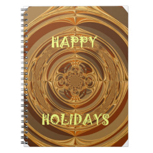 Happy Holidays Circle Art Print/Design Notebook