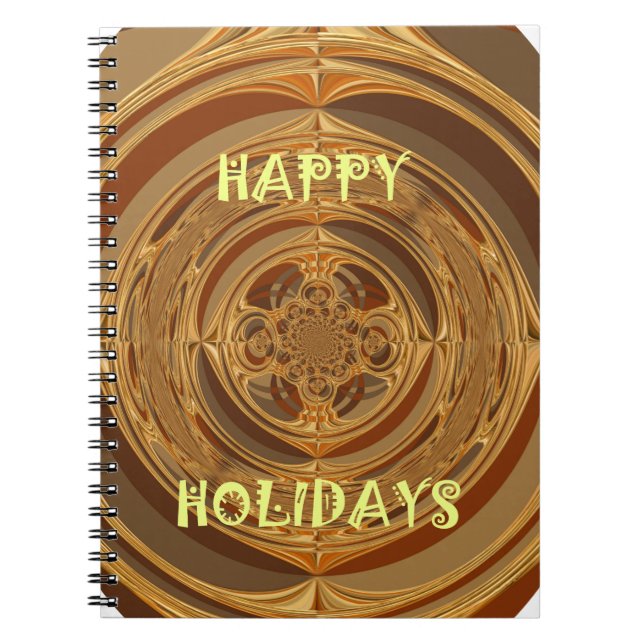 Happy Holidays Circle Art Print/Design Notebook (Front)