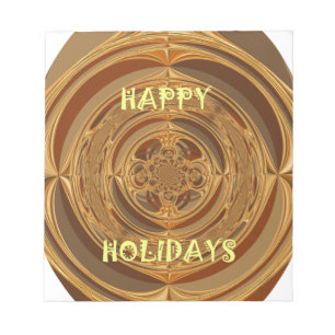 Happy Holidays Circle Art Print/Design Notepad