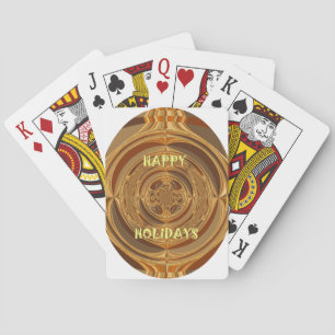 Happy Holidays Circle Art Print/Design Playing Cards
