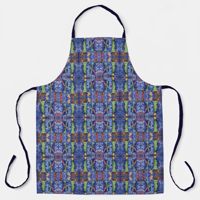 Happy Holidays Classic Christmas Icons Watercolor Apron (Front)