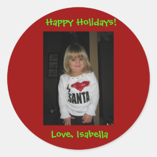 Happy Holidays! Classic Round Sticker