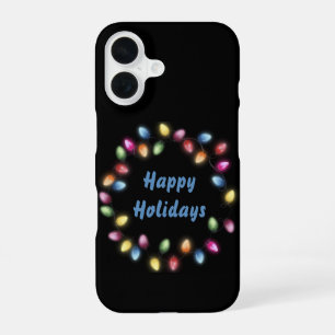 Happy Holidays Colourful & Festive Christmas Light iPhone 16 Case