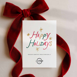 Happy Holidays Corporate Holiday Greeting Card
