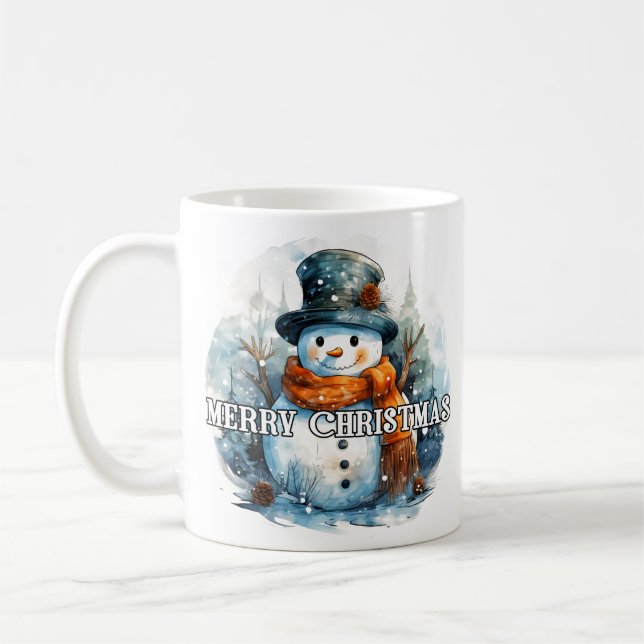 Happy Holidays | Cosy Little Snowman Coffee Mug (Left)