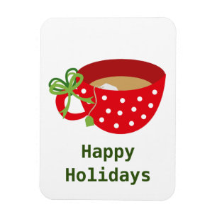 Happy Holidays Cosy Tea Magnet