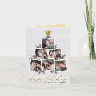 Happy Holidays Country Christmas Tree Collage Holiday Card