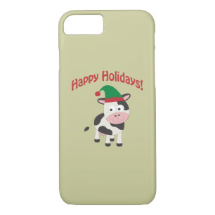 Happy Holidays! Cow Elf iPhone 8/7 Case