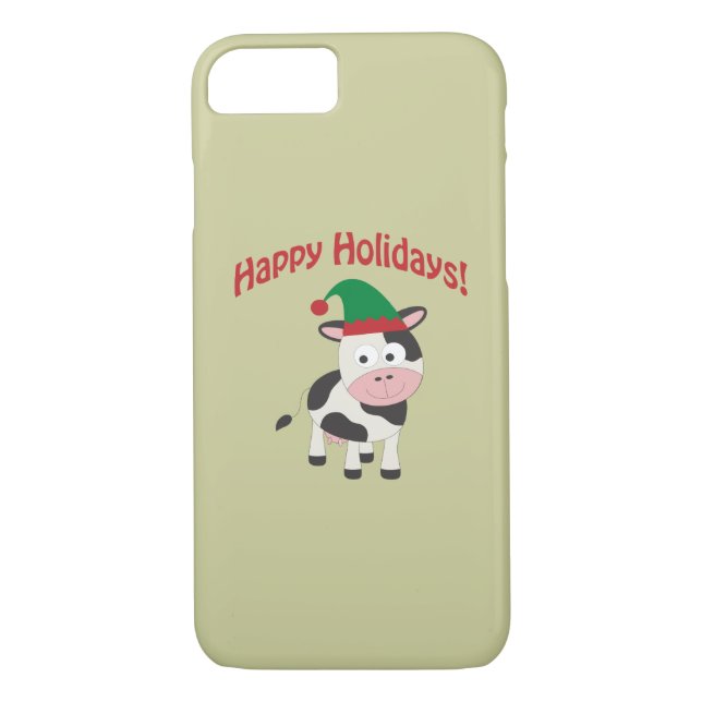 Happy Holidays! Cow Elf Case-Mate iPhone Case (Back)