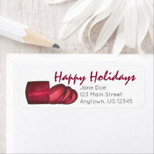 Happy Holidays Cranberry Sauce Address Labels