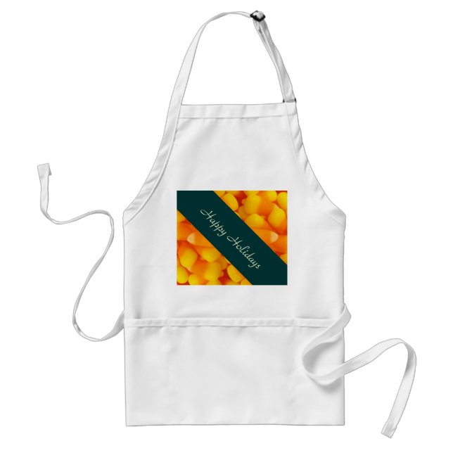Happy Holidays custom aprons Candy Corn Holiday (Front)