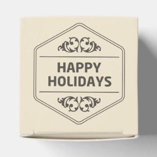Happy Holidays Custom Background Favour Box