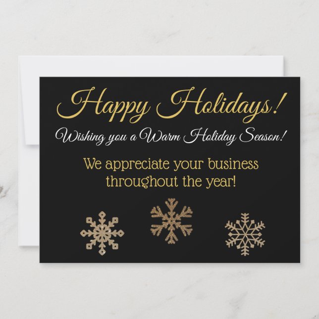 Happy Holidays Custom Business Card (Front)