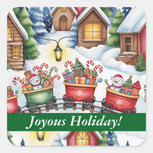 Happy Holidays! Custom Holiday Sticker
