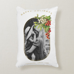 Happy Holidays Custom Photo Family Christmas Decorative Cushion
