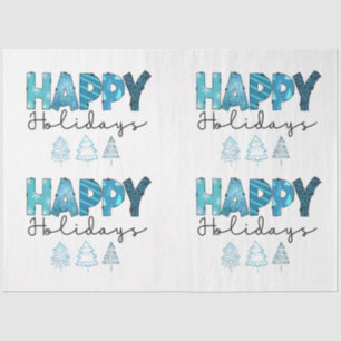 Happy Holidays Customise Tissue Paper