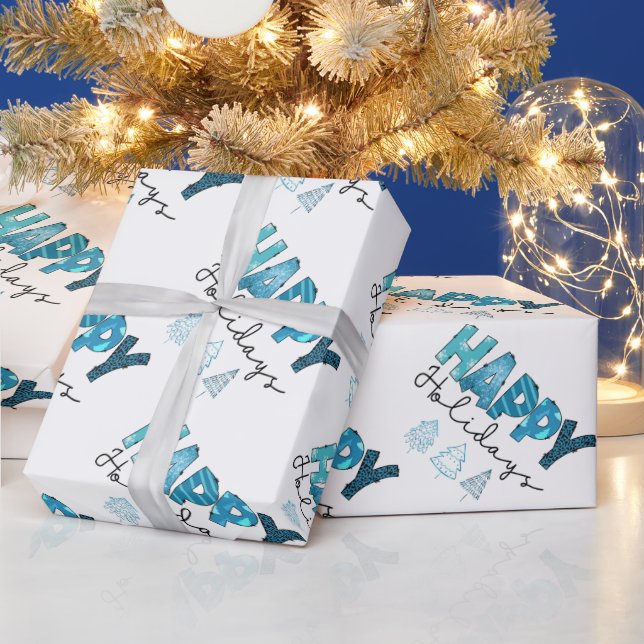 Happy Holidays Customise Wrapping Paper (Holidays)