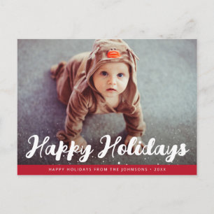 happy holidays cute photo christmas greeting card