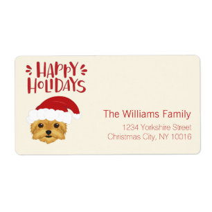 Happy Holidays - Cute Yorkshire Terrier Christmas