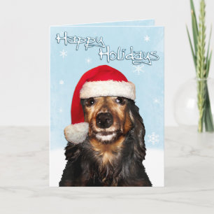 Happy  Holidays Dachshund  Card