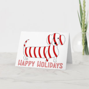 Happy Holidays Dachshund Holiday Card