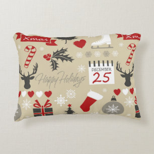 Happy Holidays Decorative Cushion