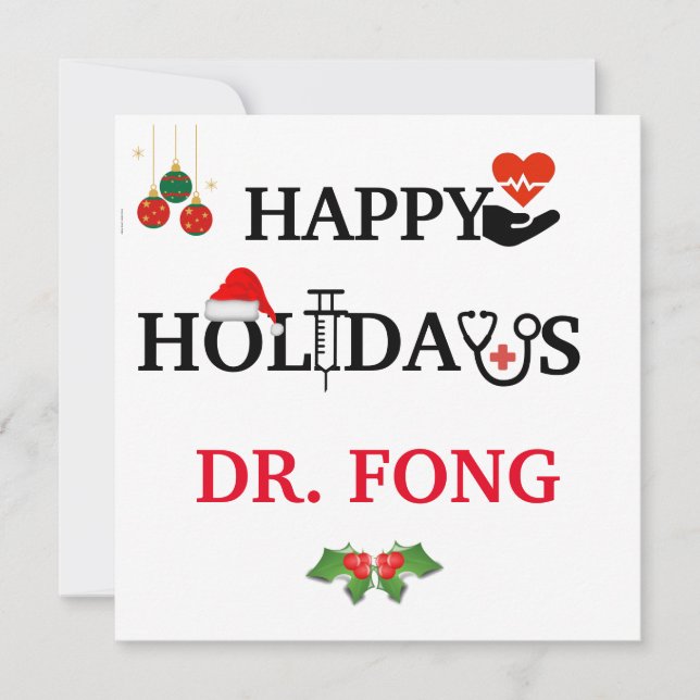 Happy Holidays Doctor Healthcare (Front)