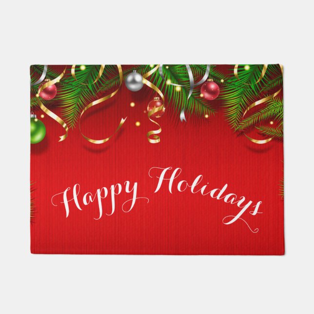 Happy Holidays Doormat (Front)