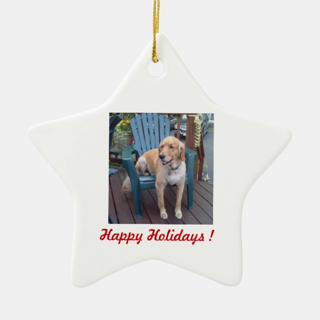 Happy Holidays ! - Dunbar Ceramic Ornament (Front)