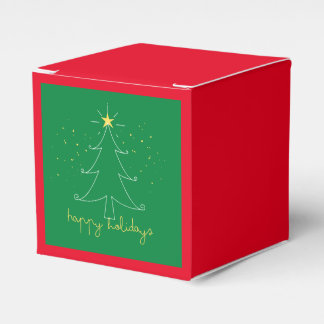 Happy Holidays elegant Christmas Gift box