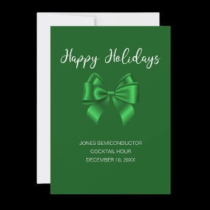 Happy Holidays Elegant Green  Invitation