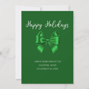 Happy Holidays Elegant Green Invitation