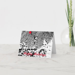 HAPPY HOLIDAYS EVERGREEN PHOTO NOTE CARD