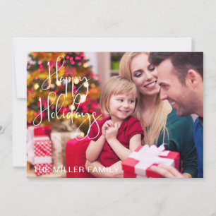 Happy Holidays Family Photo Christmas Holiday Card