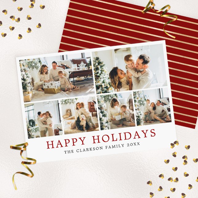 Happy Holidays Family Photo Holiday Card (Creator Uploaded)