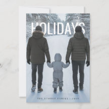 Happy Holidays Family PhotoPop Minimalist