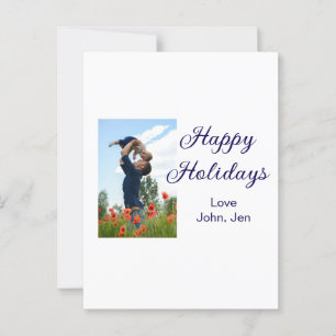 Happy holidays father son Christmas family gifts m Postcard