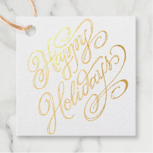 Happy Holidays Favour Tags