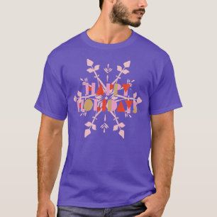 Happy Holidays Festive Christmas Snowflake T-Shirt