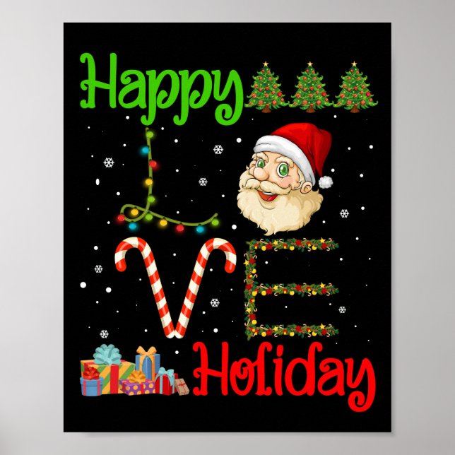 Happy Holidays Festive Season Christmas Love Poster (Front)