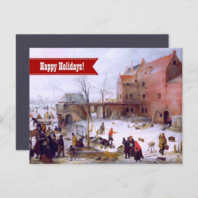 Happy Holidays. Fine Art  Christmas Card (Front/Back)