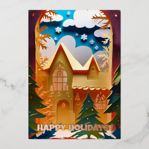 Happy Holidays Foil Card